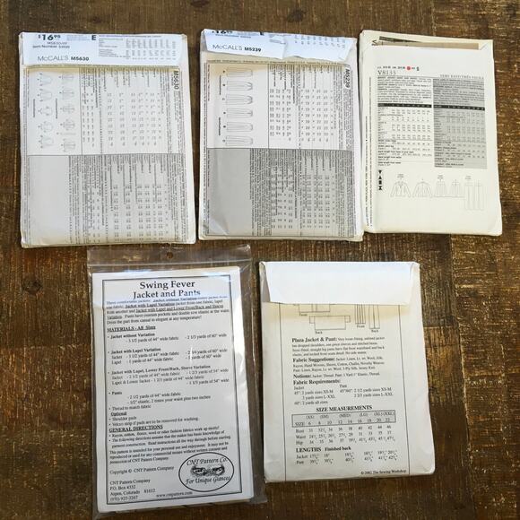 UNCUT Sewing Patterns Misses Size 16-18-20-22 *LOT OF 5* Top Pant Jacket Suit - Picture 2 of 2